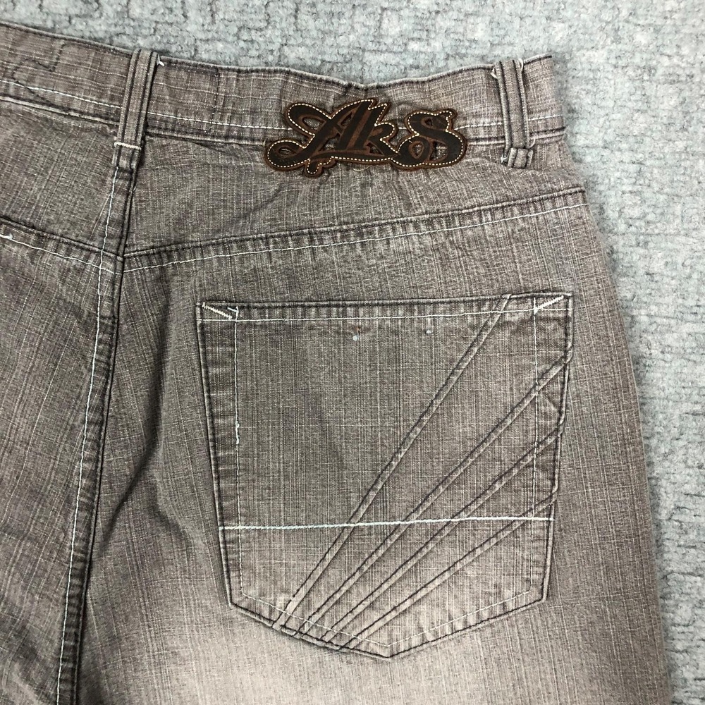 Akademiks Jeans Mens 36 Gray Straight Leg Relaxed Fit Baggy Denim Pants Everyday - Picture 3 of 15